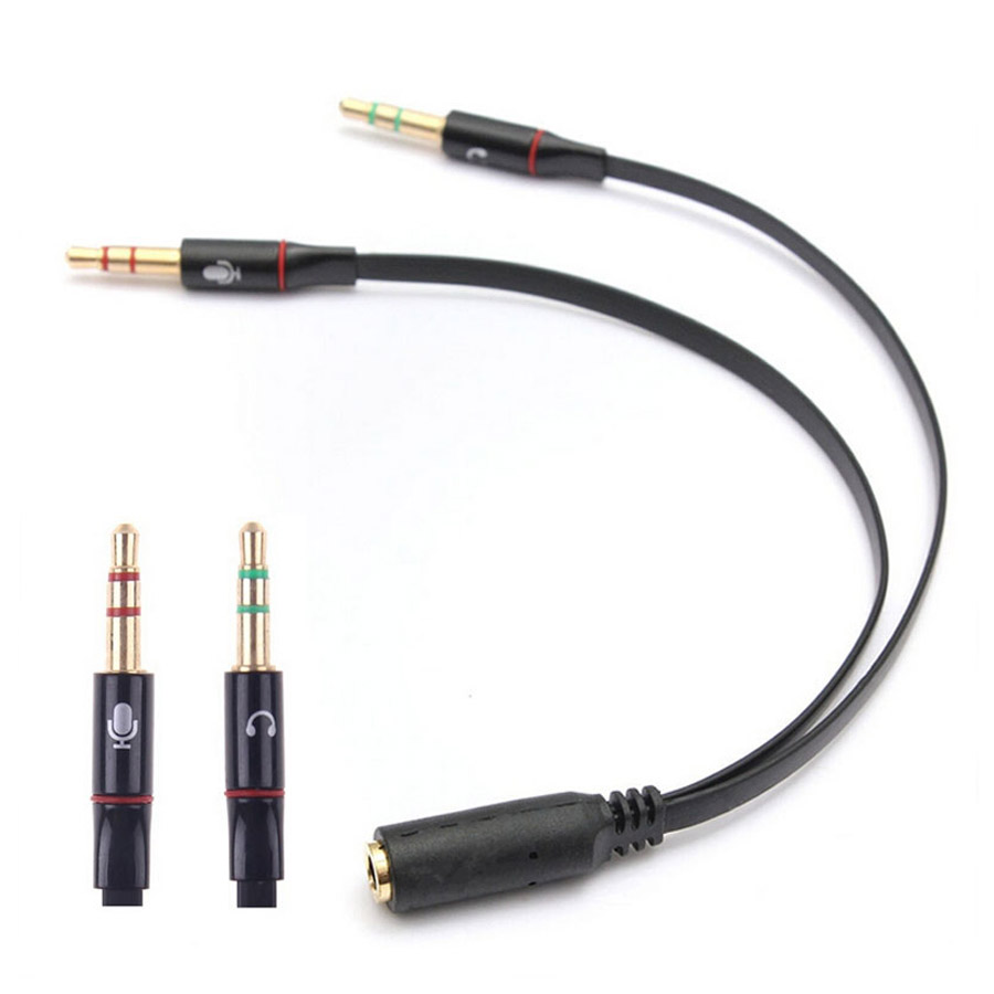 3 5mm 1 Female To 2 Male Font B Headphone B Font Earphone Audio Cable Mic 900x900