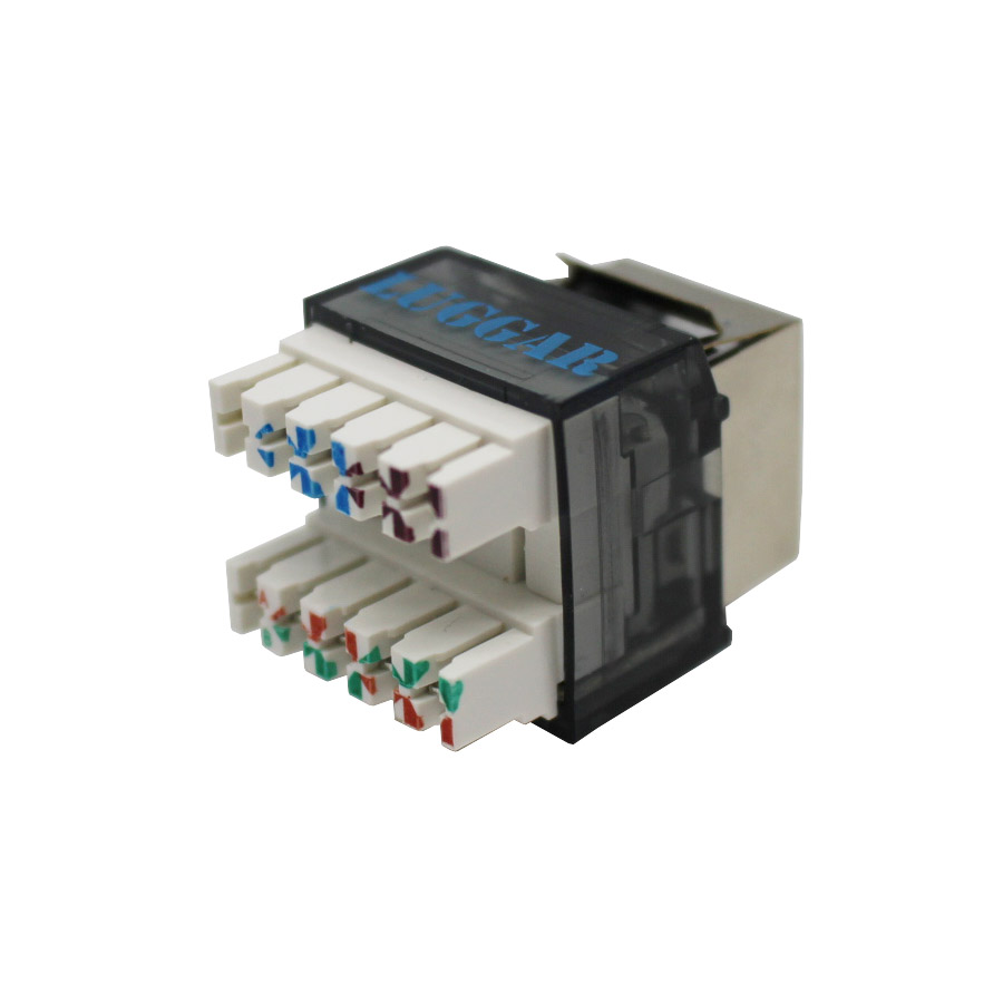 Luggar Keystone Jack CAT5e 180 Degree